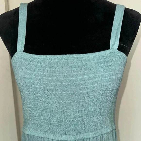 Sweet Wanderer Smocked Tiered/Ruffled/Adj. Strap/Midi Dress - Picture 3 of 4